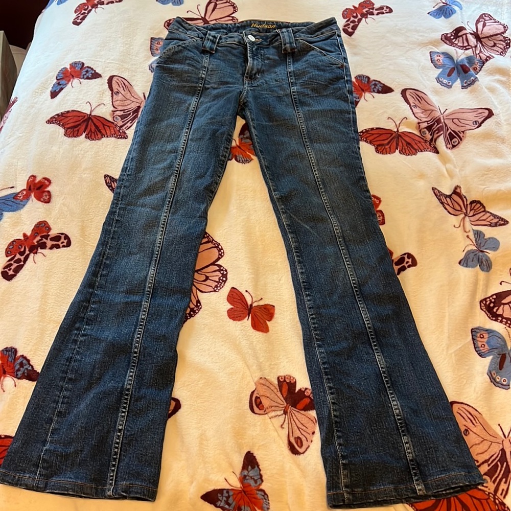 Hudson bootcut jeans with UK flag